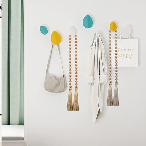34 Inch Pearl Glass Bead Garland with Tassels-1 Pack,Off White - Image 4