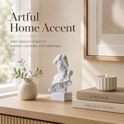 6" H Greek Mythology Bust Statue Decor,Artemis Statues Roman Goddess Figurines,Used for Sketch Practice Aesthetics Statues and Sculptures and Indoor Filling Space for Living Room, Bedroom and Study - Image 5