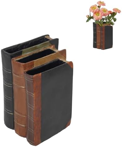 Guichifun Book Shaped Decorative Vase for Flowers by Guichifun