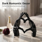 Skeleton Heart Hands Decor Gothic Statues Goth Home Decor, Black - Image 4