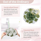 NUPTIO Flower Balls for Table Centerpieces: White Fake Flowers, 8.6 Inch - Image 5
