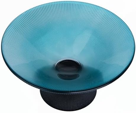 Tapered Glass Decorative Bowl (Green), 9.8 Inches Handblown Glass Bowl with Modern Two-Tone Cone Shape,Decorative Fruit Bowl for Home Decor, Table Centerpiece, Kitchen Island, and Dining Decor - Image 2