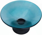 Tapered Glass Decorative Bowl (Green), 9.8 Inches Handblown Glass Bowl with Modern Two-Tone Cone Shape,Decorative Fruit Bowl for Home Decor, Table Centerpiece, Kitchen Island, and Dining Decor - Image 2