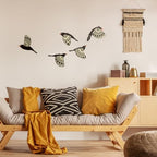 Barydat 5 Pcs Wooden Bird Wall Art decor folk Birds art Decor,Black - Image 3