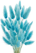 Uieke 17’’ Natural Bunny Tails Dried Flowers, 50 Pcs Dried Lagurus Ovatus, Dried Foxtail Grass for Flower Arrangements Wedding Centerpieces Home Boho Baby Shower Party Decorations (Blue) by Uieke