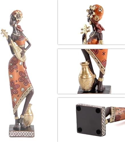African Women Statues for Home African Art Decor For Shelf Lady Figurine - Image 3
