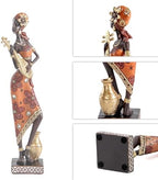 African Women Statues for Home African Art Decor For Shelf Lady Figurine - Image 3