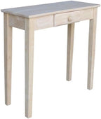 IC International Concepts, Rectangular Hall Table W/Drawer, Solid Real Wood - Image 5