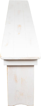 Flash Furniture HERCULES Series 40" x 12" Antique Rustic White Solid Pine - Image 8