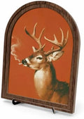 Vintage Deer Art Decor - Arched Wooden Frame with Stand, Retro Whimsical Animal Wall & Tabletop Decor for Living Room, Bedroom, Office, Funny Novelty Home Accent, Unique Housewarming Gift by Unknown