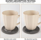 OIAHOMY 10 Pcs Drink Coasters with Holder, Boho Cotton Woven Coaster Set, Absorbent Coaster Protection for Various Cups, Ideal for Coffee Tables Home Decor and Gift, 4.3 Inches,Mixed Yellow - Image 4
