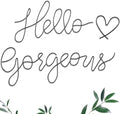 Hicarer Metal Hello Gorgeous Wall Art Minimalist Wall Decor,Black,Fashion by Hicarer