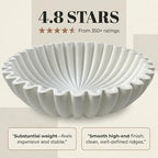 OAKOA White Decorative Bowl - Catch All Bowl - Scalloped Bowl - Ruffle Bowl - Image 6