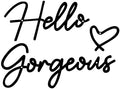 Metal Hello Gorgeous Wall Art Modern Farmhouse Wall Decor Signs by ESTART