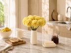 Mandy's 12pcs Artificial Yellow Ball Chrysanthemum Flowers - Image 7