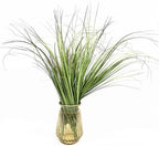 Artificial Plants, Fake Wheat Grass Tall Shrubs Bundles, Faux Greenery Plastic Plant Indoor Outdoor Decoration Home Garden Christmas Party Table Centerpieces Vase DIY Decor - Tail End Red Leaves 8 Pcs - Image 3