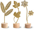 Gold Leaf Home Decor Set - Metal Leaves Statues, Modern Artistic Sculptures for Living Room, Office, Shelf & Home Decorative, Handmade 3D Botanical Accents (Fall Decor) by Uimoky