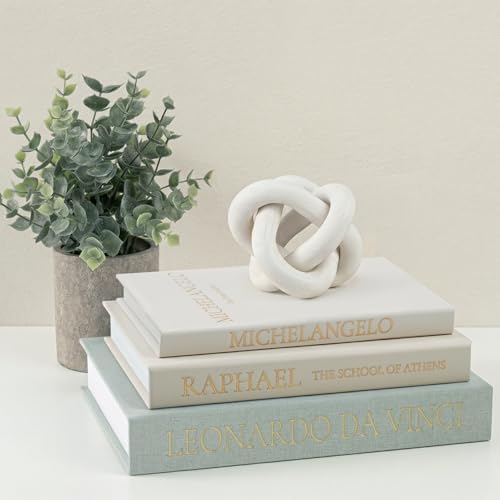 Linen Faux Book Box Set of 3, Decorative Books for Shelves, Fake Books for Decoration with Secret Compartment, Modern Aesthetic Table Decor, Linen Covered Hollow Book Box (GreyGreen-Beige-White) by DesigntheQuietwithFveuc