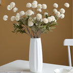 Artificial Flowers for Vase 10 Pcs, 20 in Fake Mums Long Stems White - Image 6