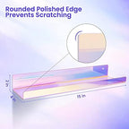 upsimples 2 Pcs 15" Iridescent Acrylic Shelves for Wall Decor and Display - Image 3