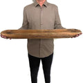 Wooden Dough Bowl Decor, Vintage Wooden Bowl Hand Carved Home Decor for Dining Table Center, Living Room, Kitchen Decor. (30inch brown) by Unknown