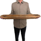 Wooden Dough Bowl Decor, Vintage Wooden Bowl Hand Carved Home Decor for Dining Table Center, Living Room, Kitchen Decor. (30inch brown) by Unknown