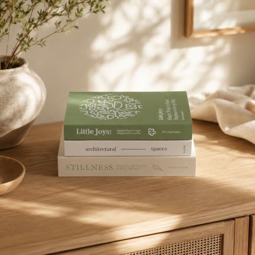 3 PCS Faux Decorative Books for Home Decor-Coffee Table Books Decor-Aesthetic Fake/Faux Books (Stillness Little Joyes Architectural) - Image 3