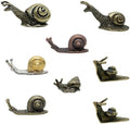 8pcs Brass & Alloy Snail Statue mini Ornaments Retro、Antique Whimsical Cottagecore Decor, Brass Decor for Living Room、Desk and Bookshelf Figurines, Outdoor Garden Landscaping by Unknown