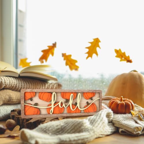 Vintage Fall Pumpkin Decorations for Office Home Table Mantel Shelf Desk - Image 4