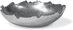 Red Co. 8.75” Silver Moon Decorative Metal Torn Hammered Asymmetrical Centerpiece Bowl with Pointed Edges - Image 2