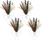 Jexine 2 Pcs Hanging Artificial Planters Wall Decor, White, Pampas by Jexine