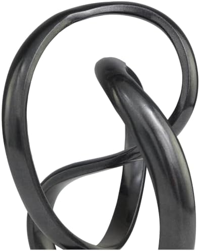 Deco 79 Aluminum Metal Abstract Decorative Sculpture Home Decor Statue, Accent Figurine 8" x 7" x 11", Dark Gray - Image 4