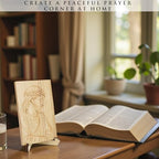 Hand-Carved Wooden Jesus Plaque – Christian Wall & Desk Decor with Stand, Natural Wood Relief Art, Catholic Religious Gift, Gift-Ready Box for Home Altar, Easter & Christmas - Image 6