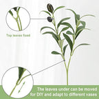 100PCS 10in Faux Olive Leaves Stems Bulk for Wedding Hotel Decor - Image 5