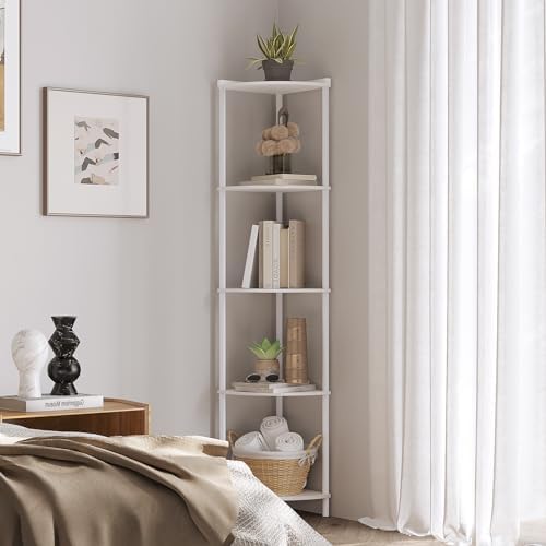 SUNMORY 5 Tier Corner Shelf, 65" Tall Corner Shelves for Living Room Decor - Image 4