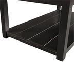 Picket House Furnishings Evie Wood Frame & Marble Top Console Table-White/Black - Image 8