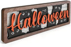Vintage Halloween Black Cat Decorations for Office Home Table Mantel Shelf by COCHIE