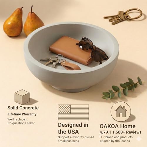 OAKOA Modern Fruit Bowl for Kitchen Counter - Key Bowl for Entryway Table - Image 2