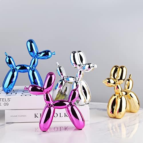 Silver Balloon Dog - Animal & Modern Sculpture Decor for Bedroom, Office & Preppy Room - Image 6