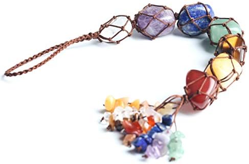 7 Chakra Gemstones Healing Feng Shui Crystals Window Car Decorations Hanging Ornament Dowsing Pendulum Good Luck Home Decoration for Reiki Yoga Meditation - Image 6