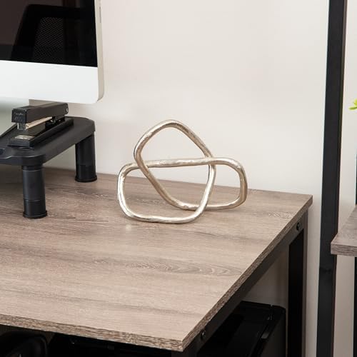 Mind Reader Metal Geometric Infinity Sculpture, Modern Home and Office Decor, Accent for Desks, Coffee Tables, and Shelves, Metal, Silver - Image 5