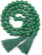 RAMIRABI Wood Beads Garland with Tassels, 39in Decorative Beads Home Decor by RAMIRABI