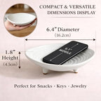 Small Decorative Bowl, 6" Ceramic Key Bowl for Entryway Table - Image 3