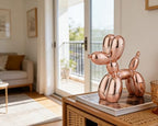 4 Inch Shiny Rosegold Balloon Dog Sculpture - Image 6