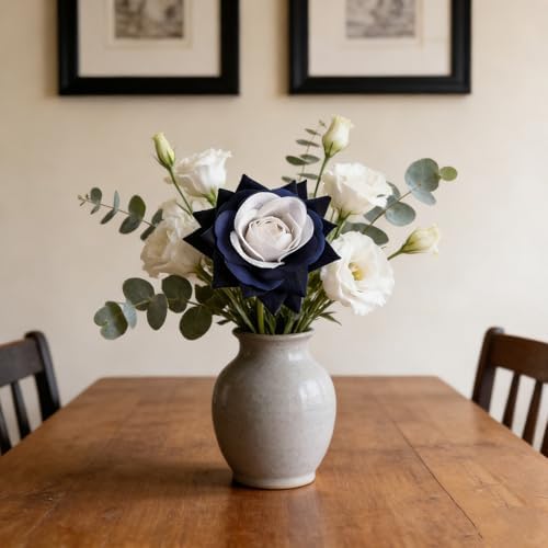 Kimura's Cabin 12pcs Real Touch Roses Artificial Flower Lifelike Rose,Black - Image 4