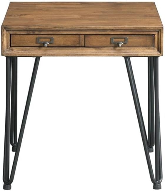 Pemberly Row Transitional Tanner 2PC Occasional Table Set, Light Walnut Finish - Image 6