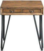 Pemberly Row Transitional Tanner 2PC Occasional Table Set, Light Walnut Finish - Image 6