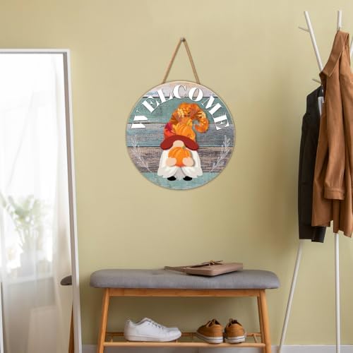 Interchangeable Gnome Welcome Door Sign Fall Halloween Decor - Image 5