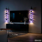 Homaterial 7-Tier Floating Wall Shelves with Led Lights, White - Image 5