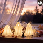 3PCS Light Up White Ghosts for Halloween Decorations - Image 3